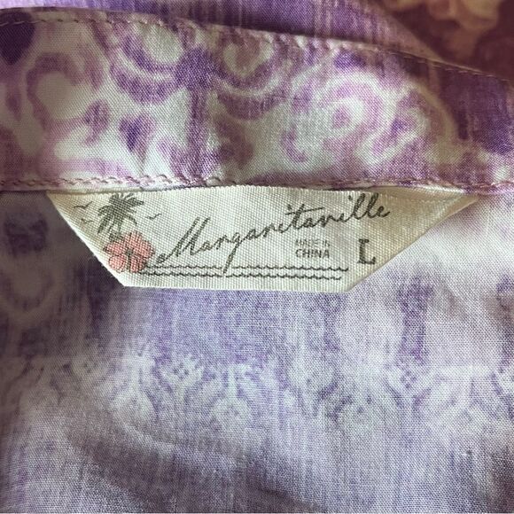 Margaritaville Batik Lace Rayon Purple Swim Cover Up Tunic L Large - Picture 6 of 11